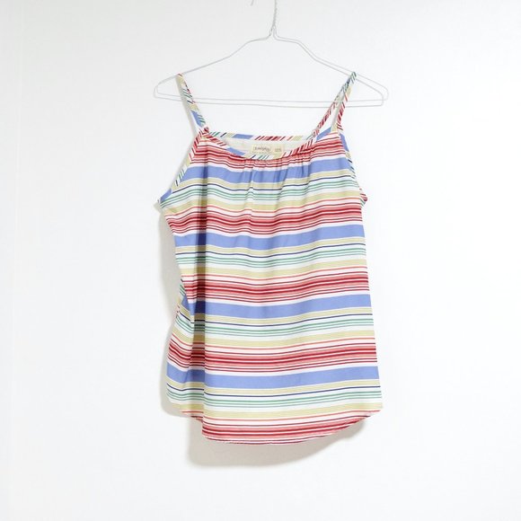 Flowy Rainbow Multicolor Striped Tank Top | Size L - Picture 2 of 8